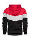 Men's Classic Color Block Long Sleeve Pullover Hoodie With Pocket