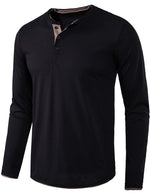 Men's Casual Solid Color Long Sleeve T-shirt