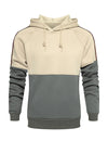 Men's Color Block Outdoor Casual Long Sleeve Pullover Hoodie Sweatshirts