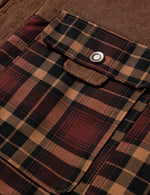 Men's Casual Plaid Flannel Fur Lined Button Up Long Sleeve Warm Shirt Jacket