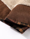 Men's Casual Plaid Flannel Fur Lined Button Up Long Sleeve Warm Shirt Jacket