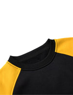 Men's Casual Color Block Round Long Sleeve Sweatshirt