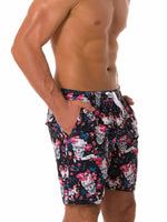 Men's Summer Skull Print Casual Beach Holiday Shorts Swimming Trunks