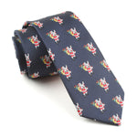 Men's Santa Claus Xmas Holiday Navy Blue Christmas Tie