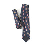 Men's Santa Claus Xmas Holiday Navy Blue Christmas Tie