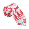 Men's Christmas Print Neckties Red Festival Xmas Tie