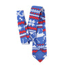 Men's Christmas Print Holiday Neckties Blue Tie