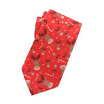Men's Christmas Elk Funny Red Xmas Festive Tie