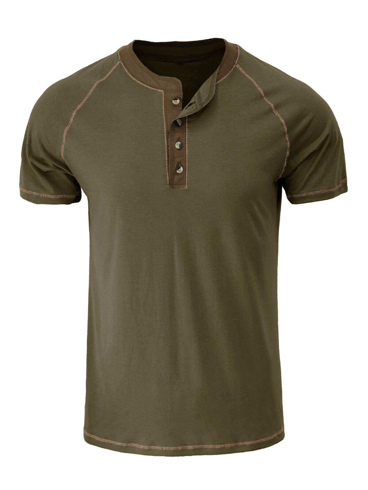 Men's Breathable Casual Solid Color Summer Short Sleeve T-Shirt