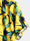 Men's Tropical Banana Print Hawaiian Short Sleeve Shirt