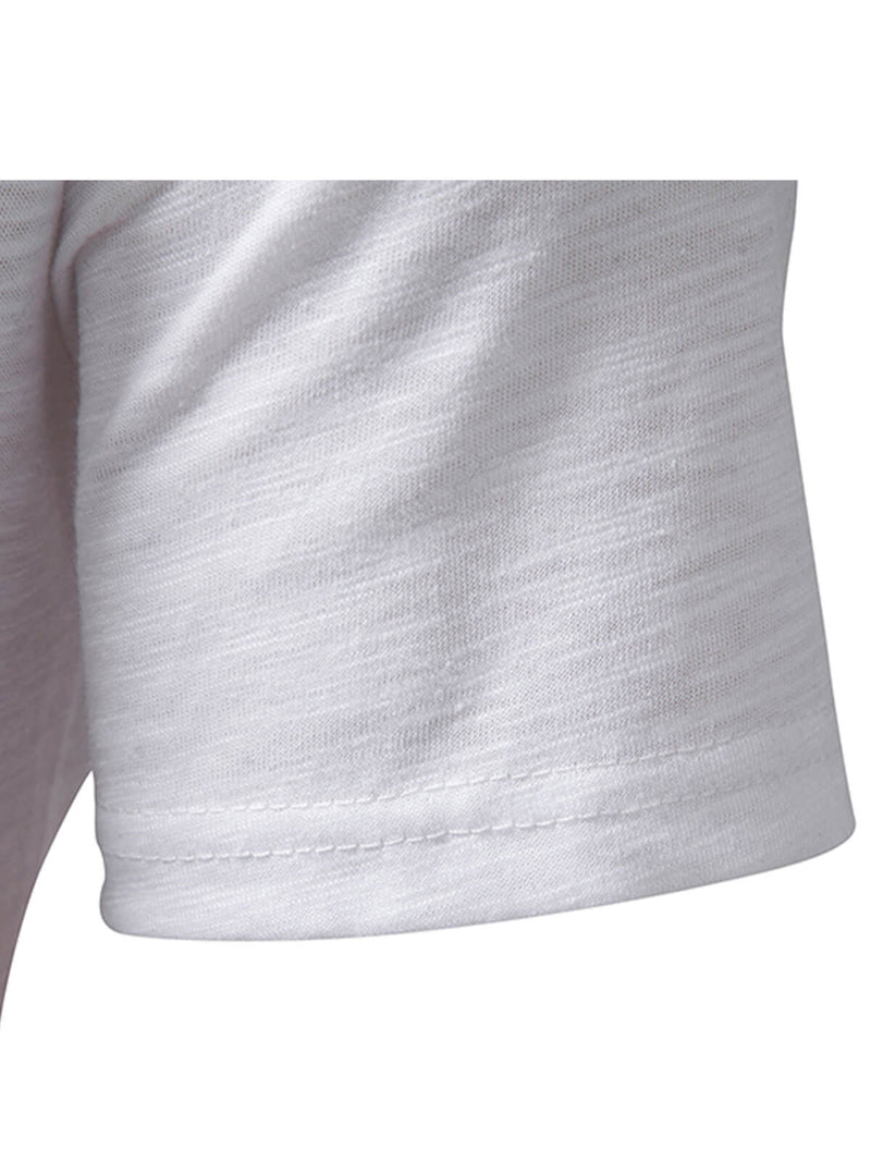 Men's Solid Color Casual Short Sleeve T-Shirt