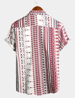 Men's Cotton Basic Printed Short Sleeve Shirt