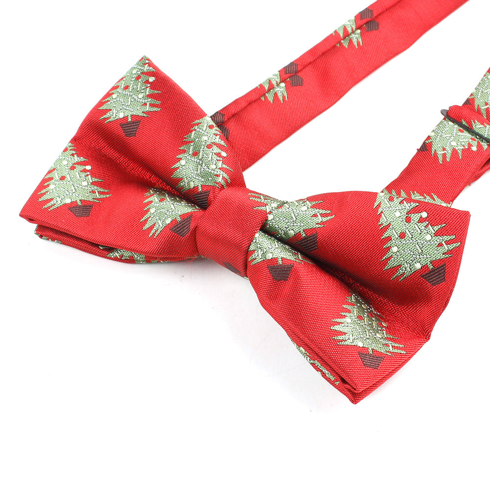 Men's Christmas Tree Holiday Red Festival Bow Tie joliplacard