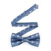 Men's Christmas Elk Light Blue Xmas Festival Bow Tie