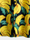 Men's Tropical Banana Print Hawaiian Short Sleeve Shirt