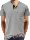 Men's Casual Summer Solid Color Pocket Short Sleeve T-Shirt