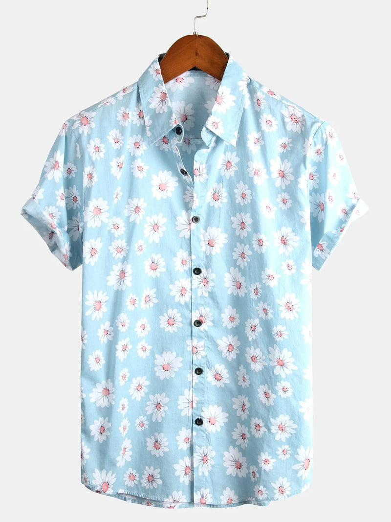 Bundle Of 2 | Men's Floral Cotton Tropical Hawaiian Shirts