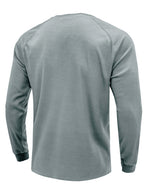 Men's  Solid Color Henry Collar Long Sleeve Casual T-Shirt