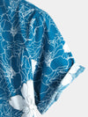 Men's Floral Printed Holiday Breathable Short Sleeve Shirt