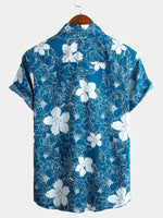 Men's Floral Printed Holiday Breathable Short Sleeve Shirt