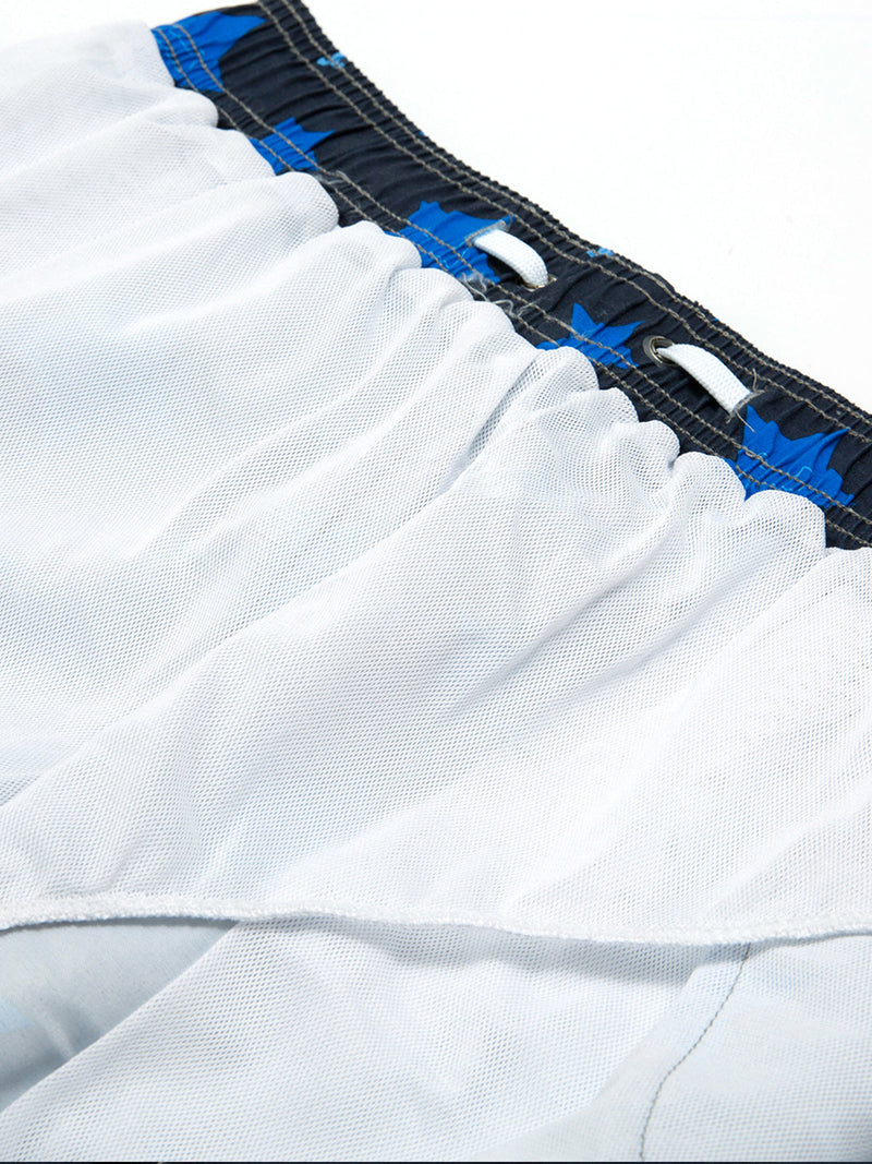 Men's Summer Casual Blue Stars Beach Shorts Swimming Trunks