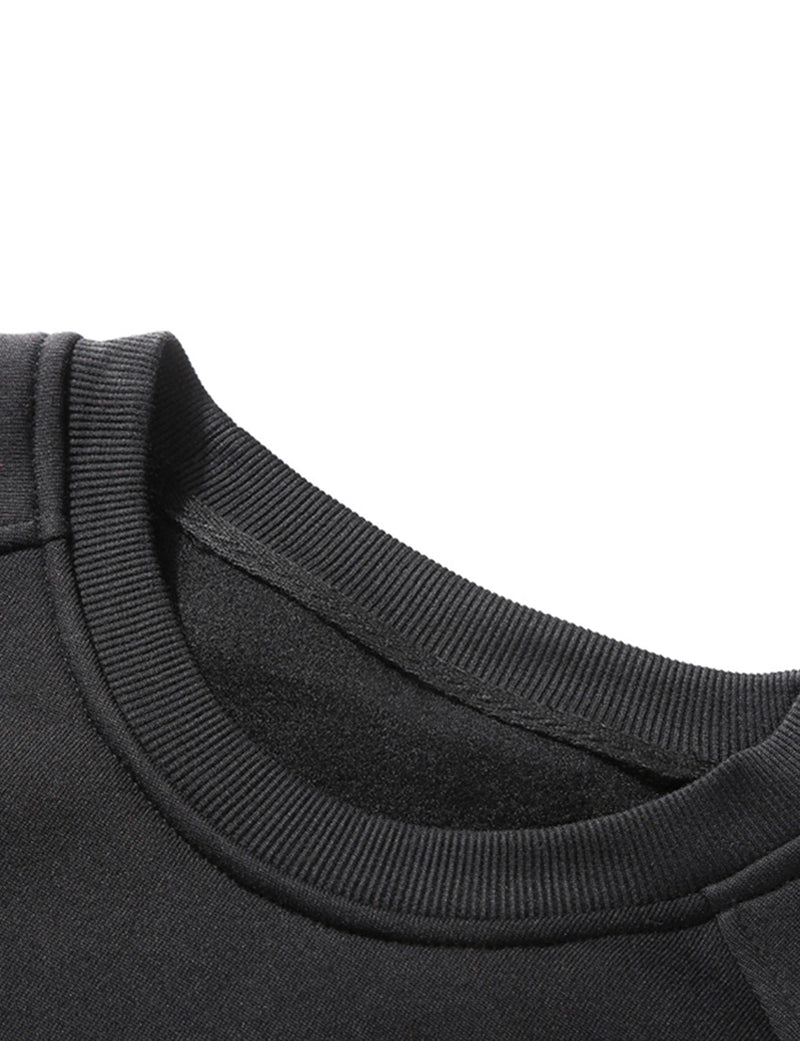 Men's Casual Classic Solid Long Sleeve Fall Winter Sweatshirt