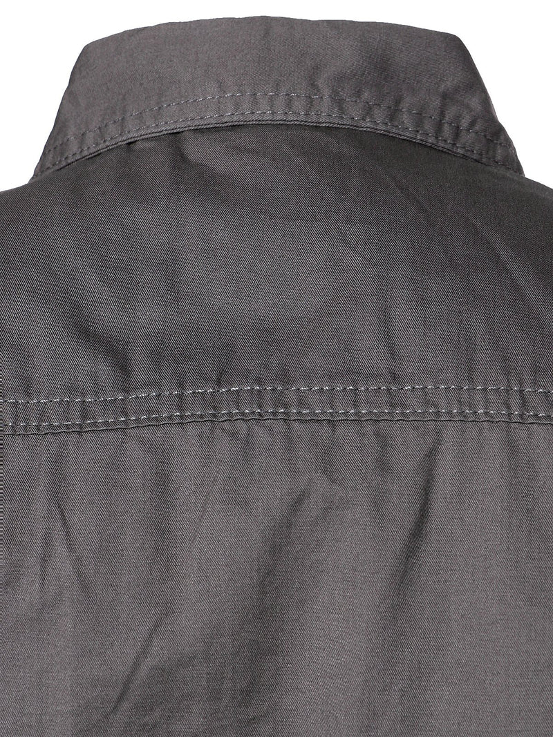 Men's Long Sleeve Lapel Pocket Cotton Army Outdoor Casual Shirt