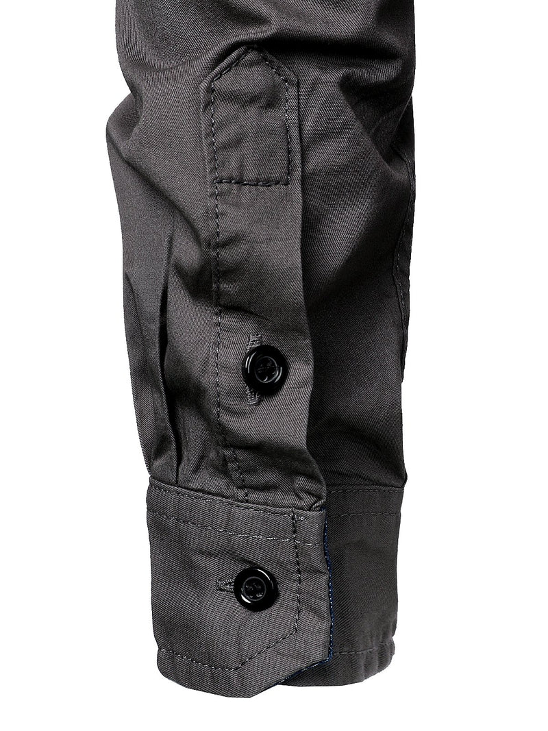 Men's Long Sleeve Lapel Pocket Cotton Army Outdoor Casual Shirt
