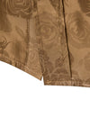 Men's Jacquard Vintage Rose Flower Print Party Prom Long Sleeve Dress Shirt