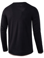 Men's Casual Solid Color Long Sleeve T-shirt