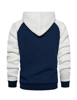 Men's Color Block Long Sleeve Casual Fall Winter Full-Zip Hoodie Zip Sweatshirt