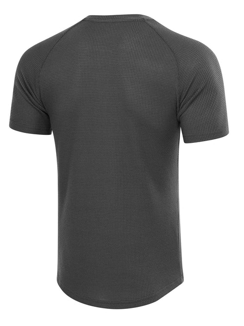 Men's Casual Solid Color Short Sleeve Henley T-shirt