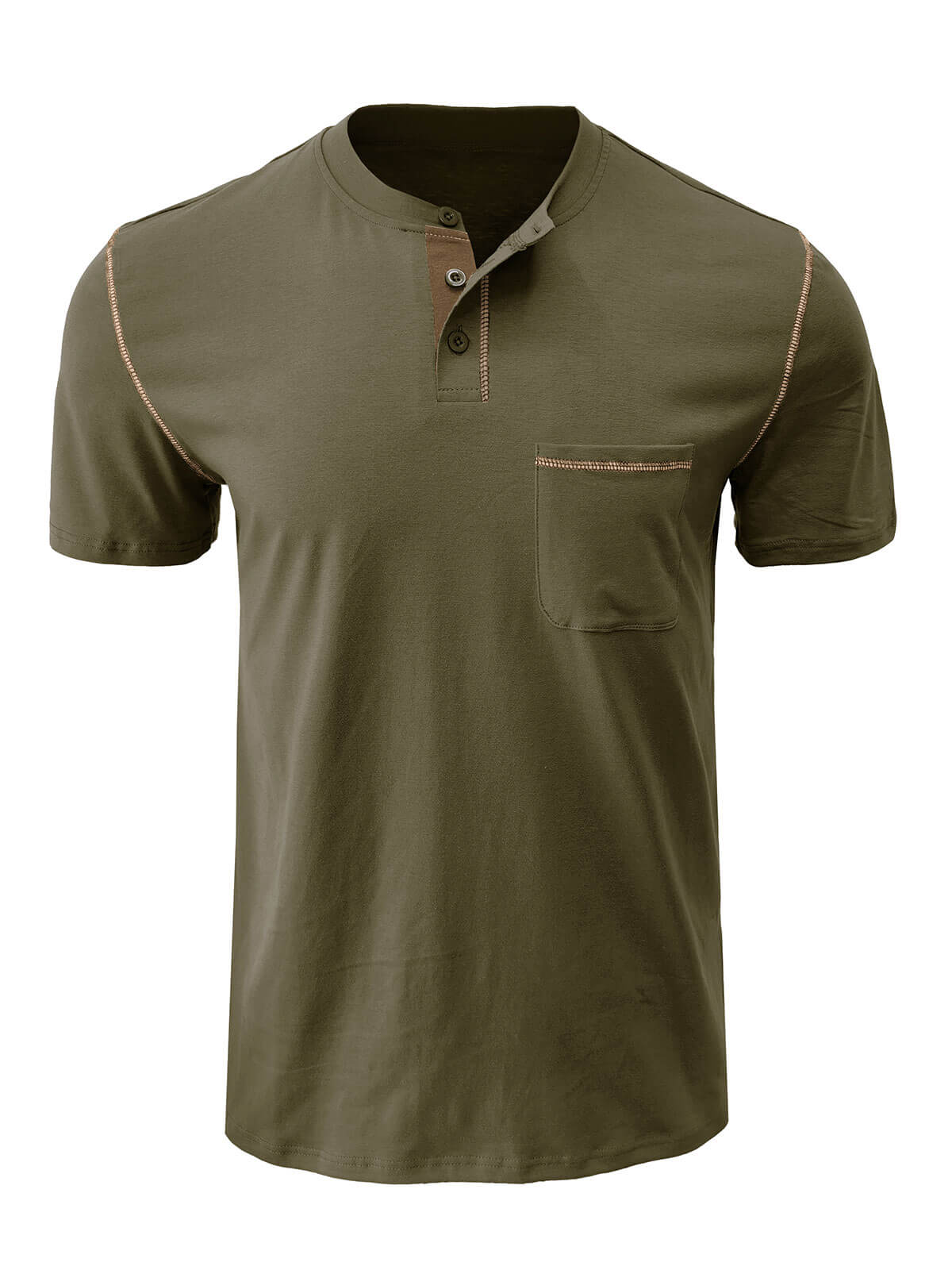 Men's Casual Summer Solid Color Pocket Short Sleeve T-Shirt