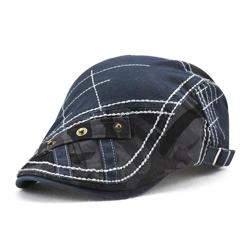 Men's Cotton Camouflage Stitching Design Beret