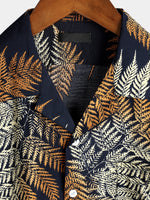 Men's Short Sleeve Chest Pocket Cotton Print Shirt