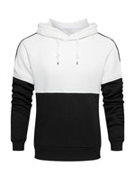 Men's Color Block Outdoor Casual Long Sleeve Pullover Hoodie Sweatshirts