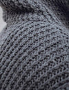 Men's Soft Knit Hooded Grey Solid Color Fall Winter Cardigan Sweater
