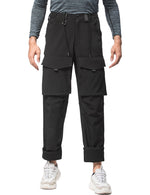 Men's Windproof Thickened Fleece Work Trousers Multi-Pocket Outdoor Sport Cargo Pants