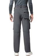 Men's Windproof Thickened Fleece Work Trousers Multi-Pocket Outdoor Sport Cargo Pants