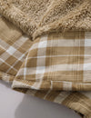 Men's Casual Flannel Lined Long Sleeve Fall Winter Warm Plaid Hooded Shirt Jacket