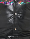Men's Button Up Luxury Shiny Tuxedo Party Costume Long Sleeve Dress Shirt