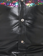 Men's Button Up Luxury Shiny Tuxedo Party Costume Long Sleeve Dress Shirt