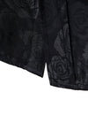 Men's Jacquard Vintage Rose Flower Print Party Prom Long Sleeve Dress Shirt