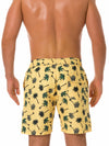 Men's Casual Summer Palm Tree Beach Yellow Shorts Swimming Trunks