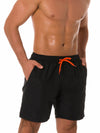 Men's Casual Summer Solid Color Beach Shorts Swimming Trunks