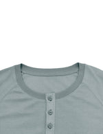 Men's  Solid Color Henry Collar Long Sleeve Casual T-Shirt