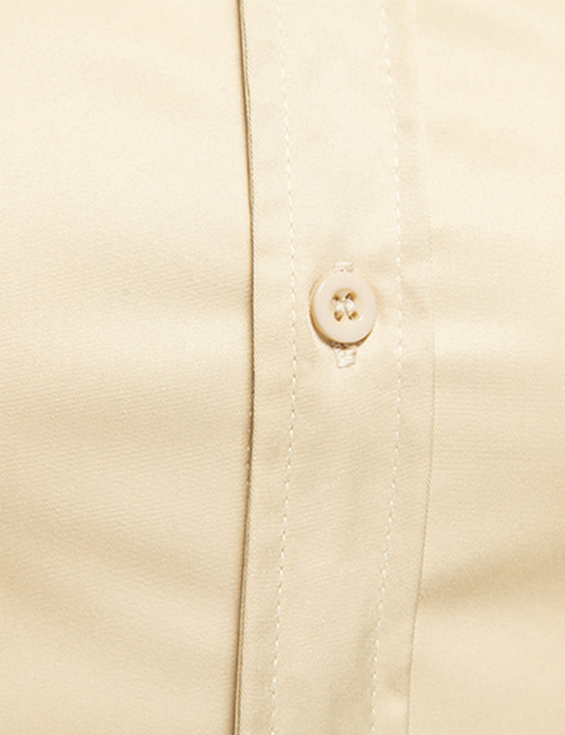 Men's Solid Color Classic Button Up Long Sleeve Casual Shirt