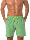 Men's Casual Summer Solid Color Beach Shorts Swimming Trunks