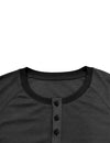 Men's  Solid Color Henry Collar Long Sleeve Casual T-Shirt