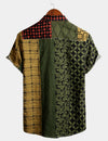 Men's Retro Short Sleeve Cotton Dots Shirt